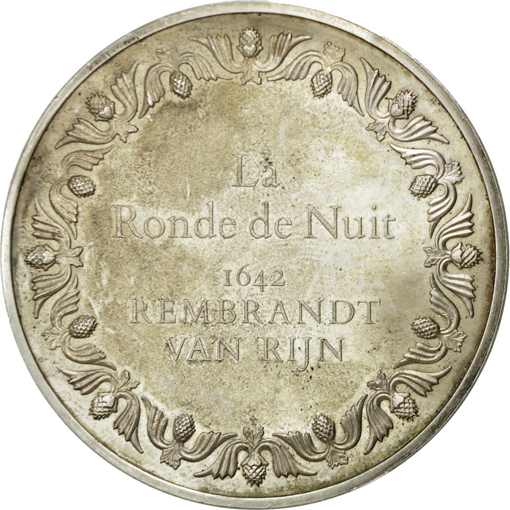 Francia, medalla, La Ronde de Nuit, Rembrandt Van Rijn, EBC+, Plata