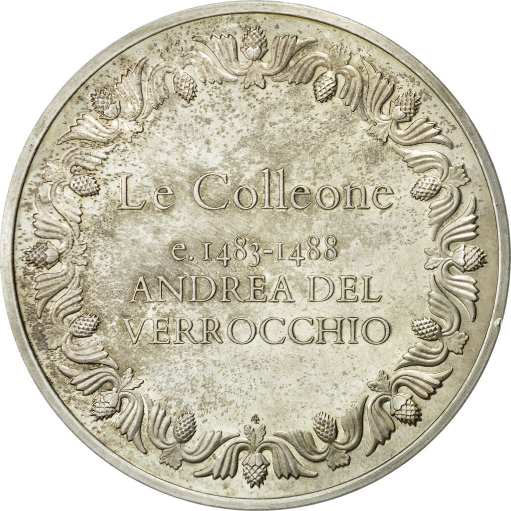 France, Médaille, Le Colleone,Andréa Del Verrocchio, SUP+, Argent