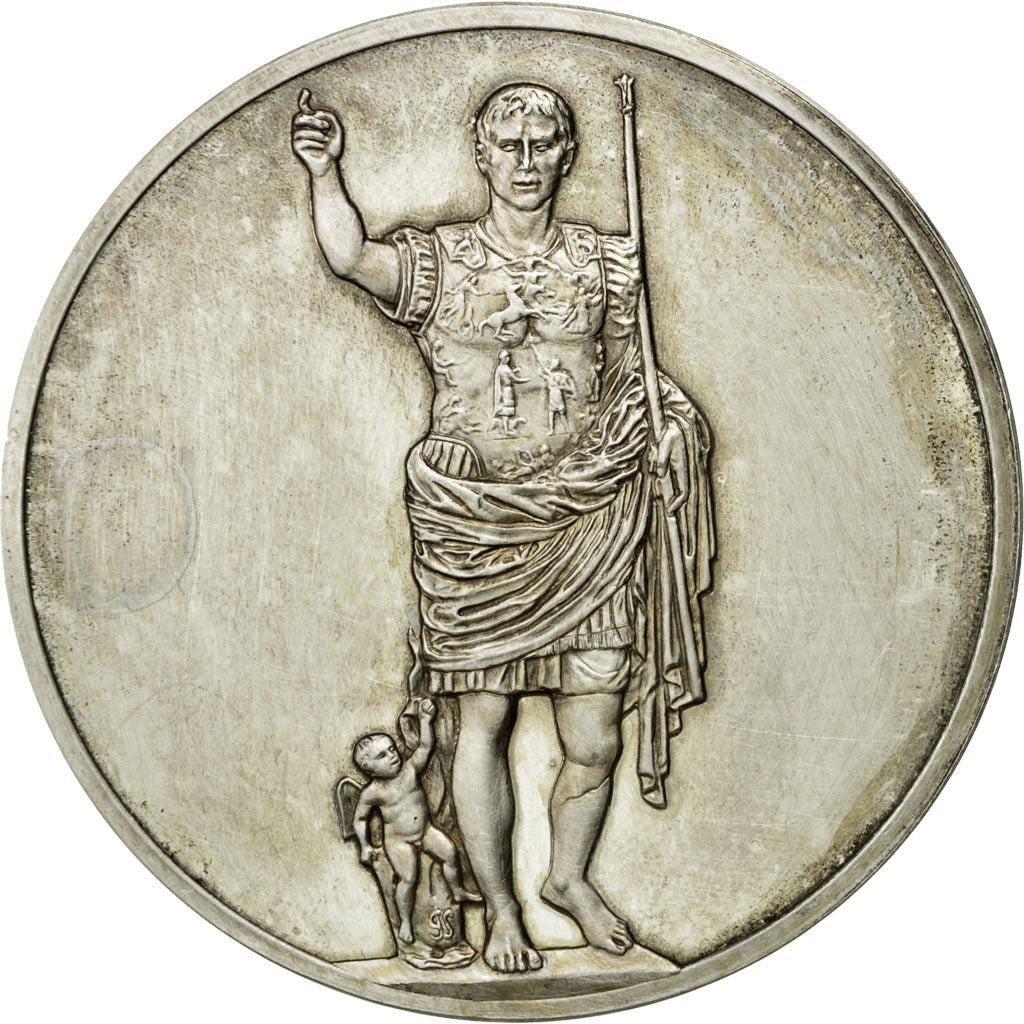 France, Médaille, Auguste de Prima Porta, Romain, SUP+, Argent