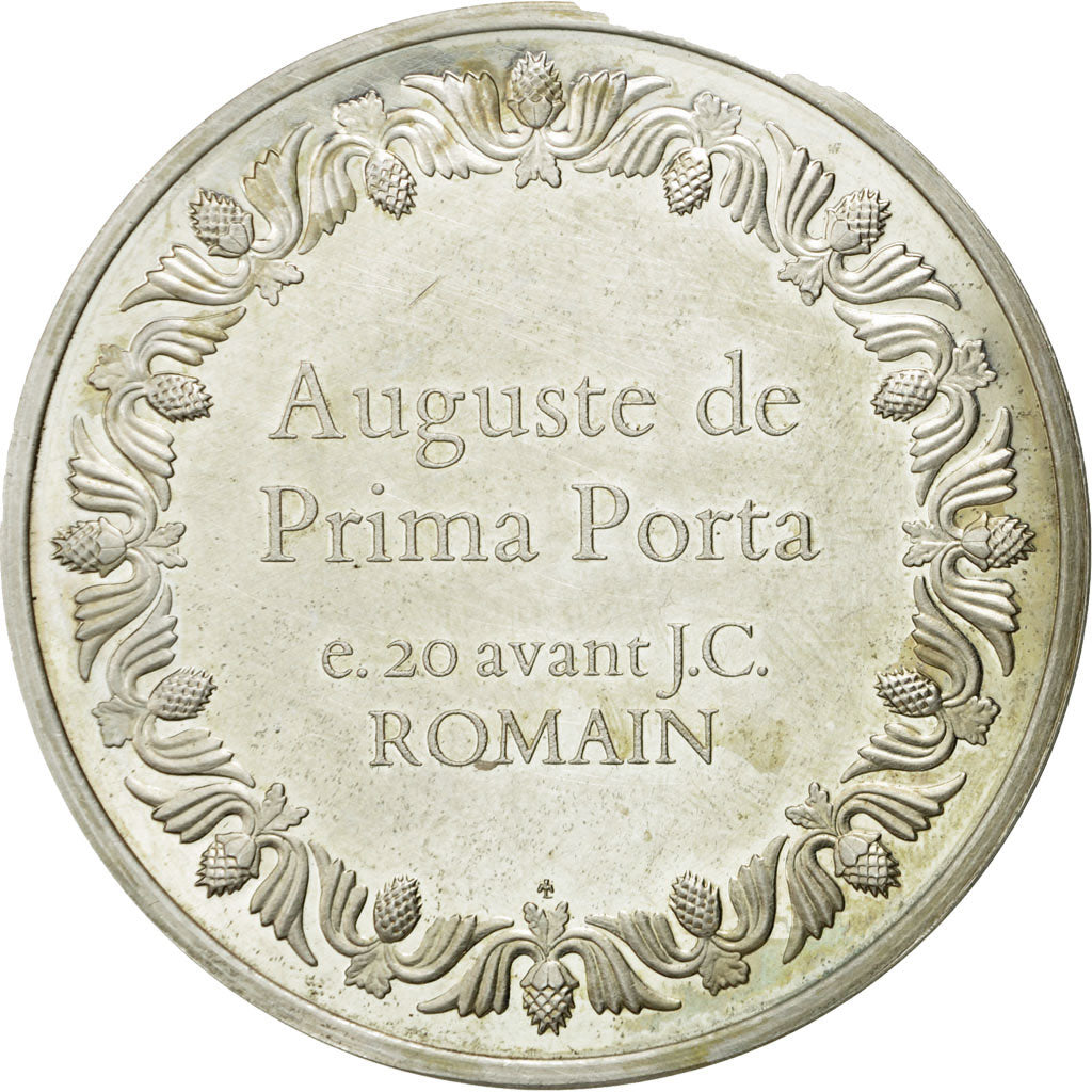 France, Médaille, Auguste de Prima Porta, Romain, SUP+, Argent