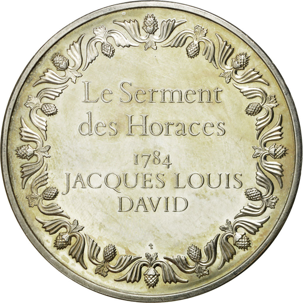 Frankreich, Medaille, Le Serment des Horaces, Jacques Louis David, VZ+, Silber