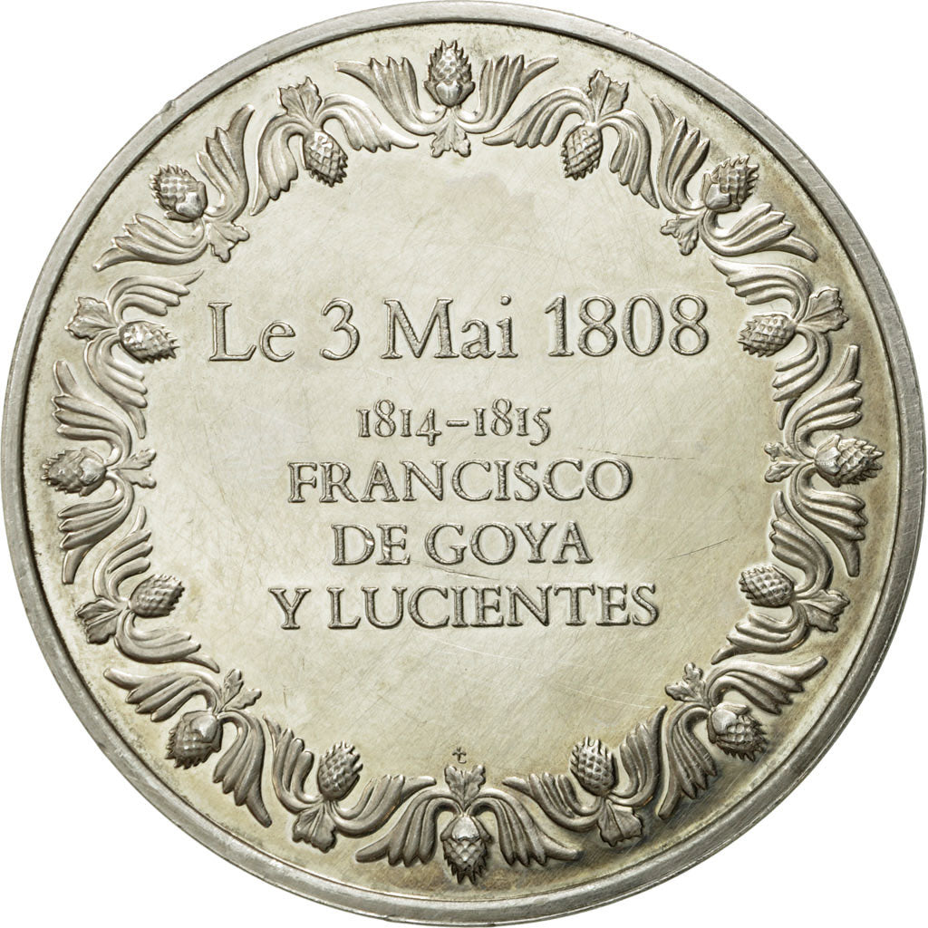 France, Médaille, Le 3 Mai 1808, Francisco de Goya y Lucientes, SUP+, Argent