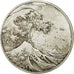 France, Medal, La Vague de Kanagawa, Hokusai, MS(60-62), Silver