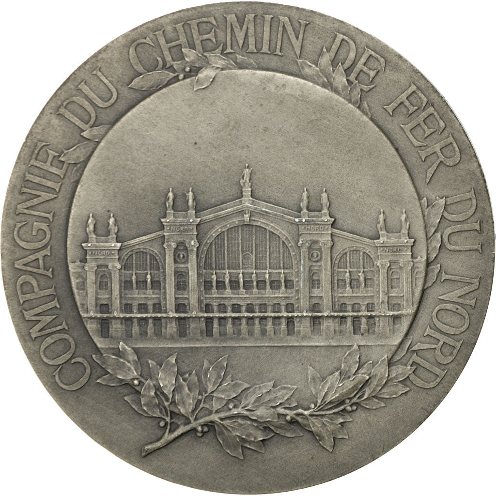 France, Medal, Compagnie du Chemin de Fer du Nord, Lebarque, AU(55-58), Silver