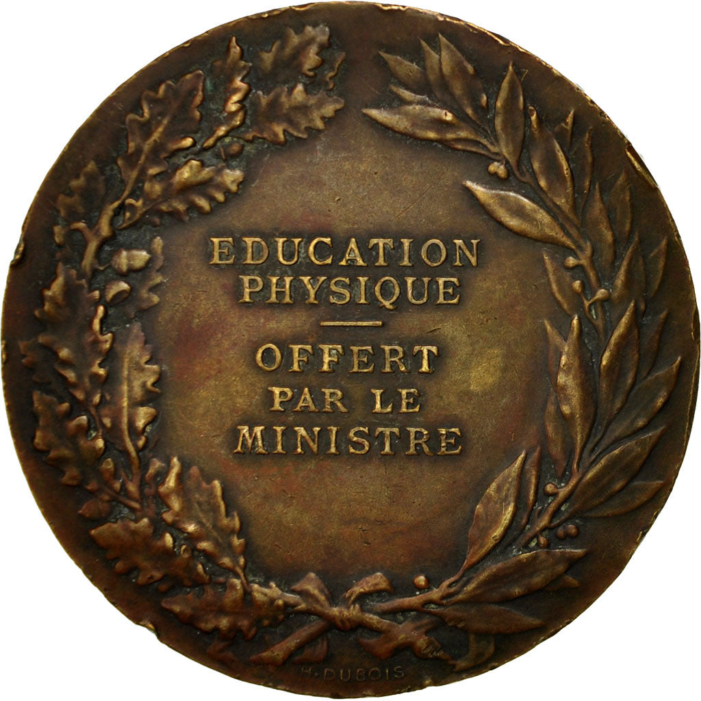 France, Médaille, Education Physique, Offert par le Ministre, Dubois.H, TB+