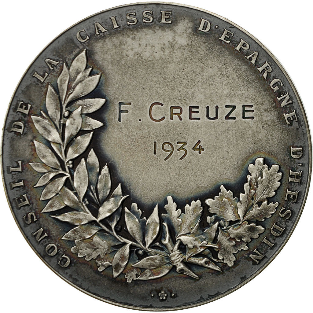 Francia, medaglia, Conseil de la Caisse d'Epargne d'Hesdin, 1934, SPL, Argento