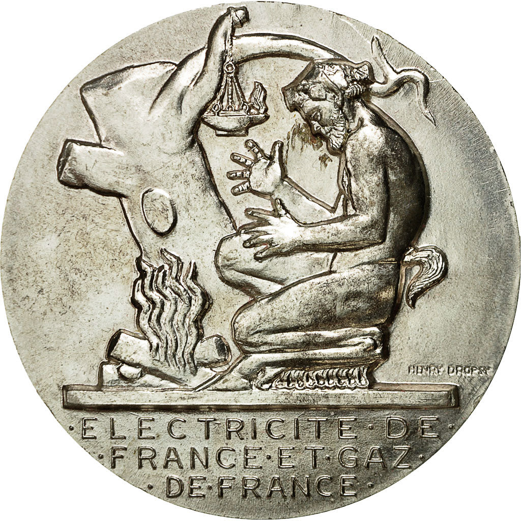 Frankreich, Medaille, Électricité de France et gaz de France, Dropsy, VZ