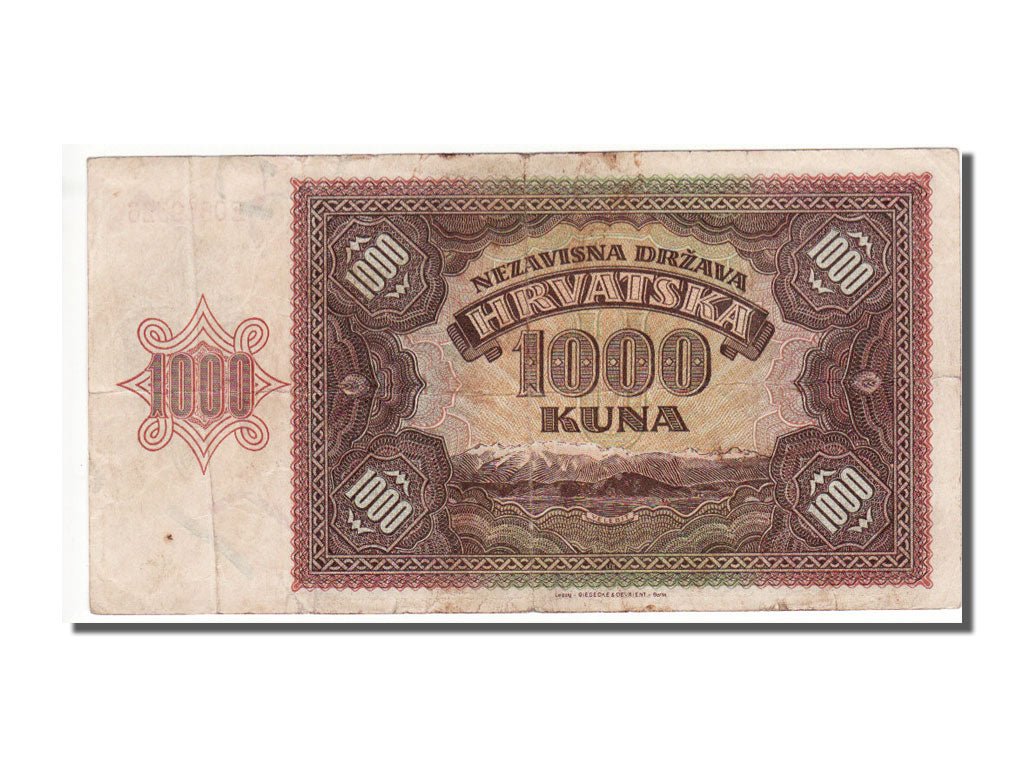 Croatia, 1000 Kuna, 1941, KM #4a, EF(40-45), E 0659326