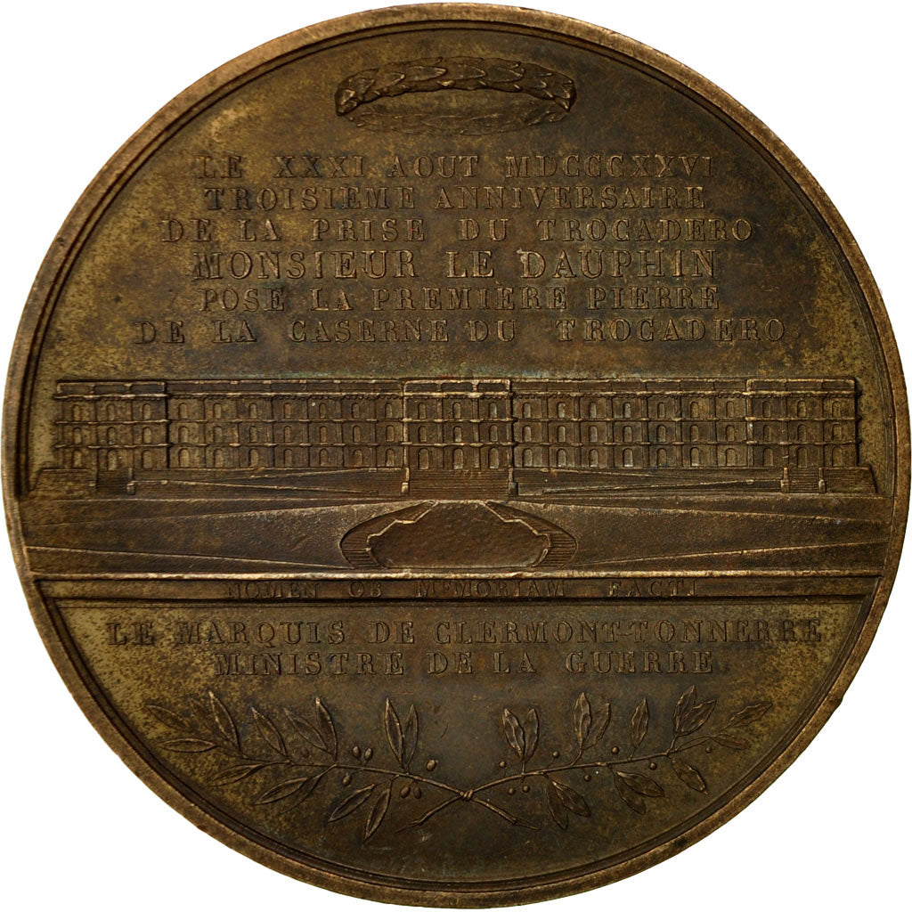 France, Médaille, Louis Antoine d'Artois, Duc d'Angoulème, Trocadéro, 1826