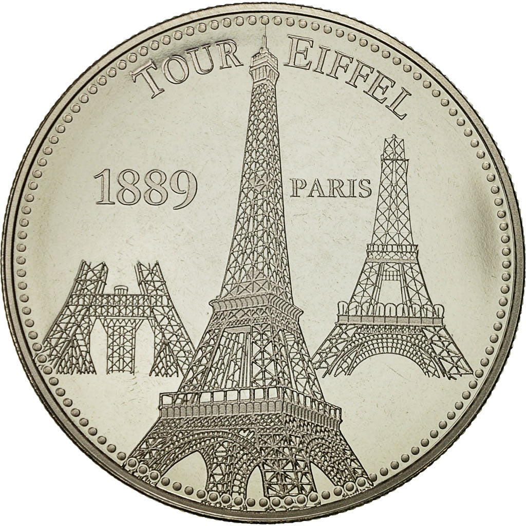 France, Medal, Paris - La Tour Eiffel, MS(64), Cupro-nickel