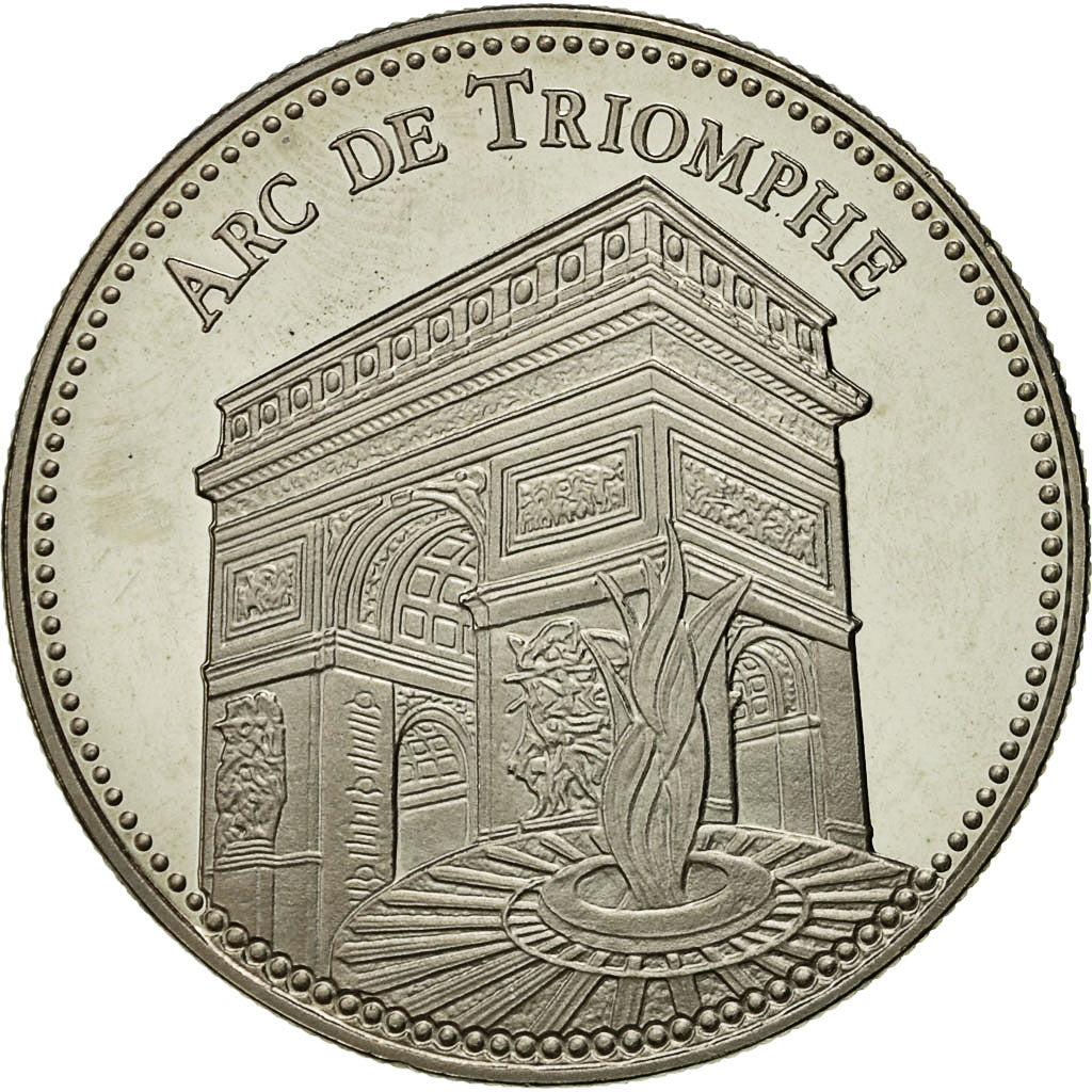 Francia, medaglia, Monuments de Paris, L'Arc de Triomphe, SPL+, Rame-nichel