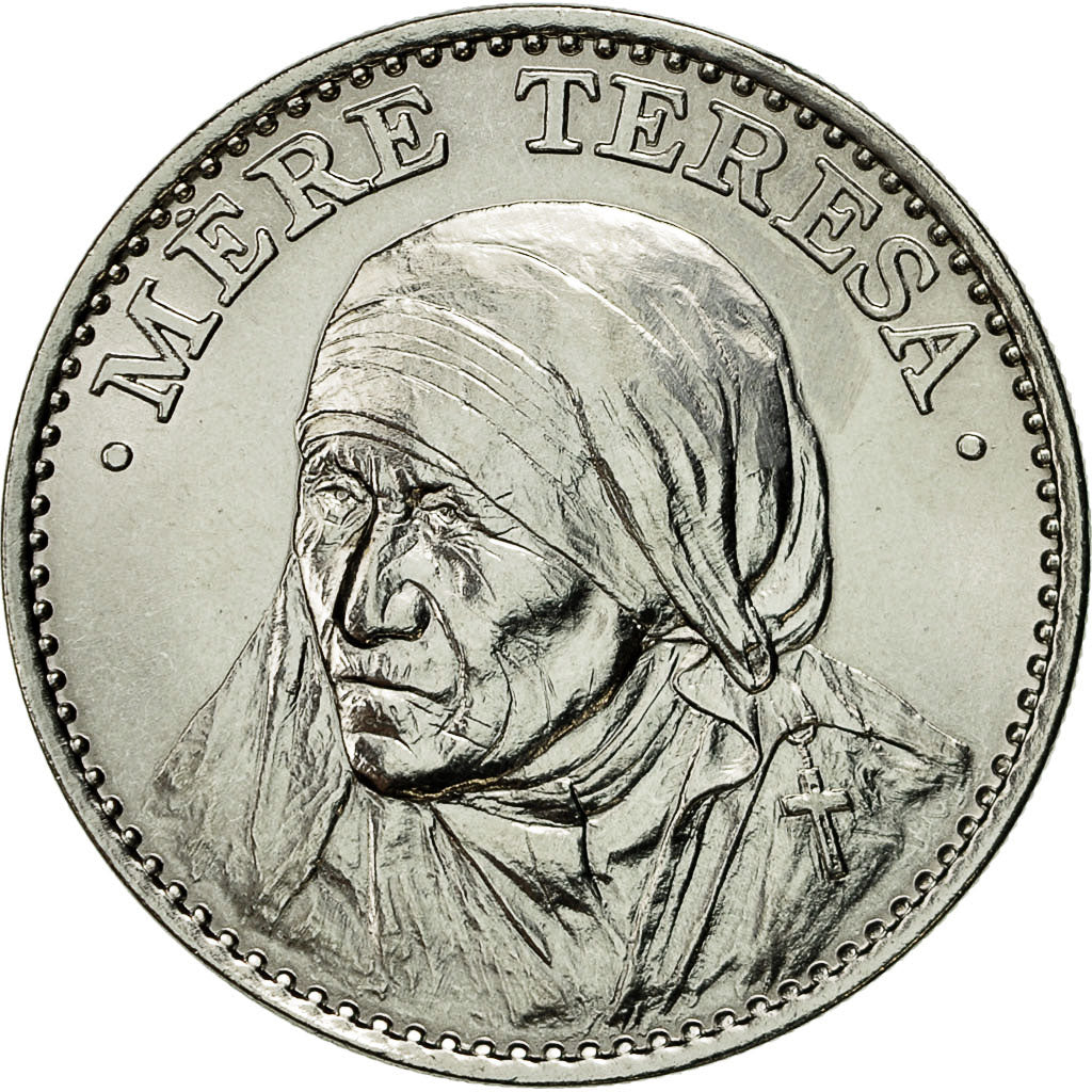 Francia, medalla, Mère Thérésa, Prix Nobel de la Paix 1979, SC+, Cuproníquel