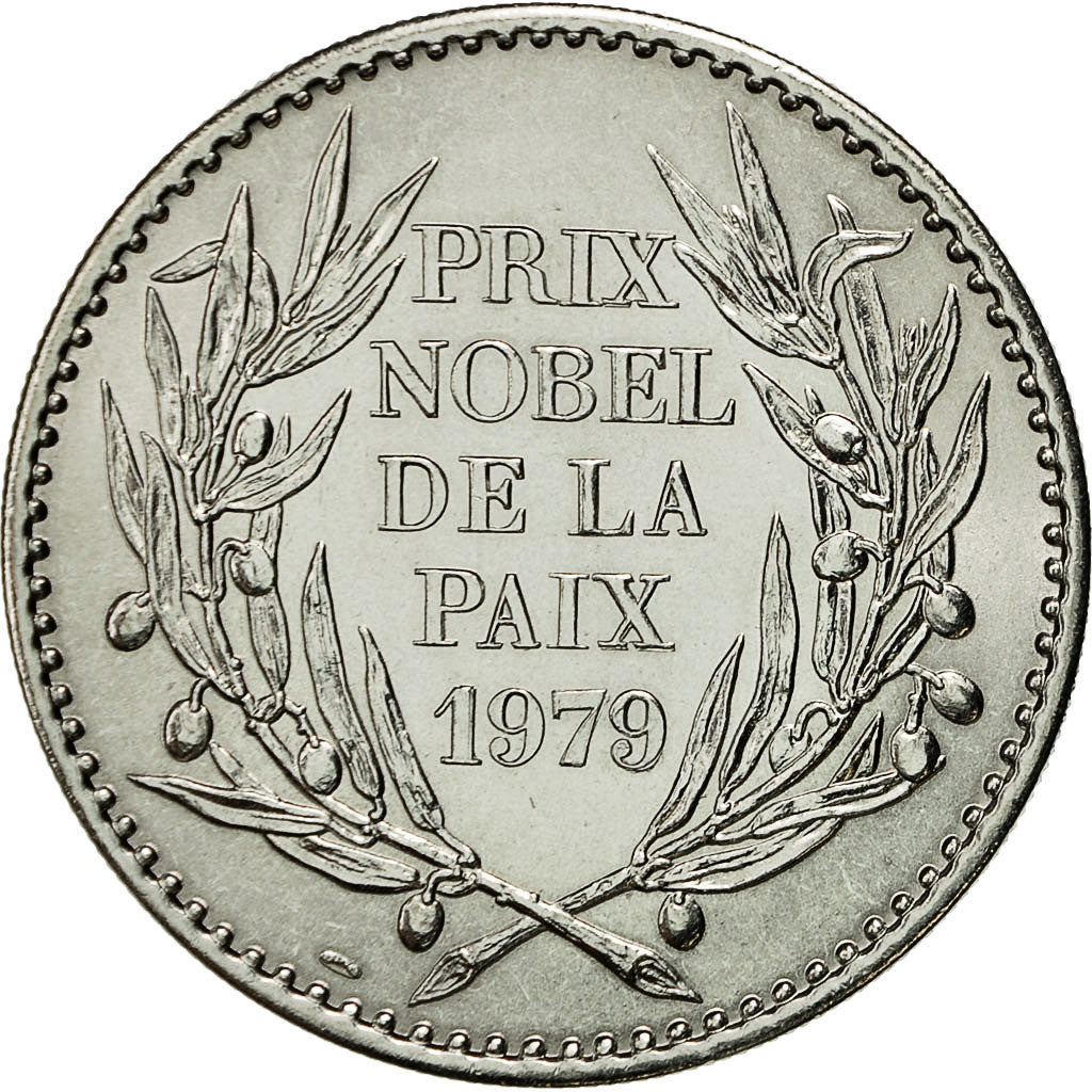 Francia, medalla, Mère Thérésa, Prix Nobel de la Paix 1979, SC+, Cuproníquel