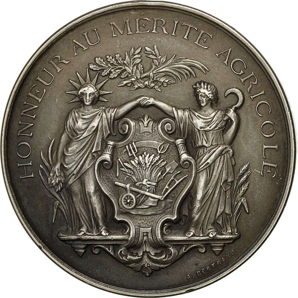 France, Médaille, Honneur au Mérite Agricole, Marne, Arthus Bertrand, SPL