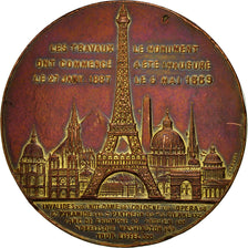 France, Medal, Souvenir de mon Ascension à la Tour Eiffel, 1889, AU(50-53)