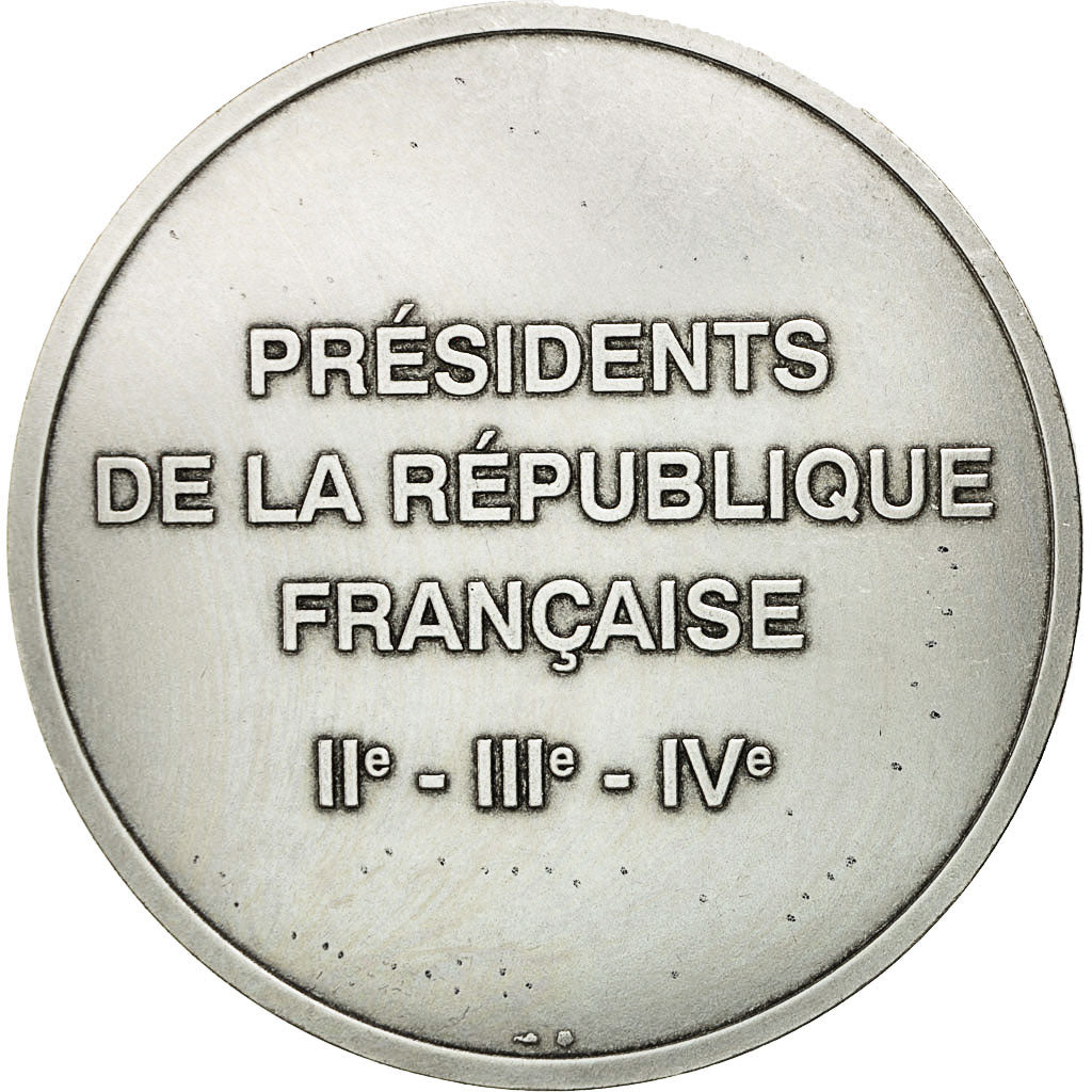 France, Medal, Les Présidents de la République, René Coty, MS(64), Silvered