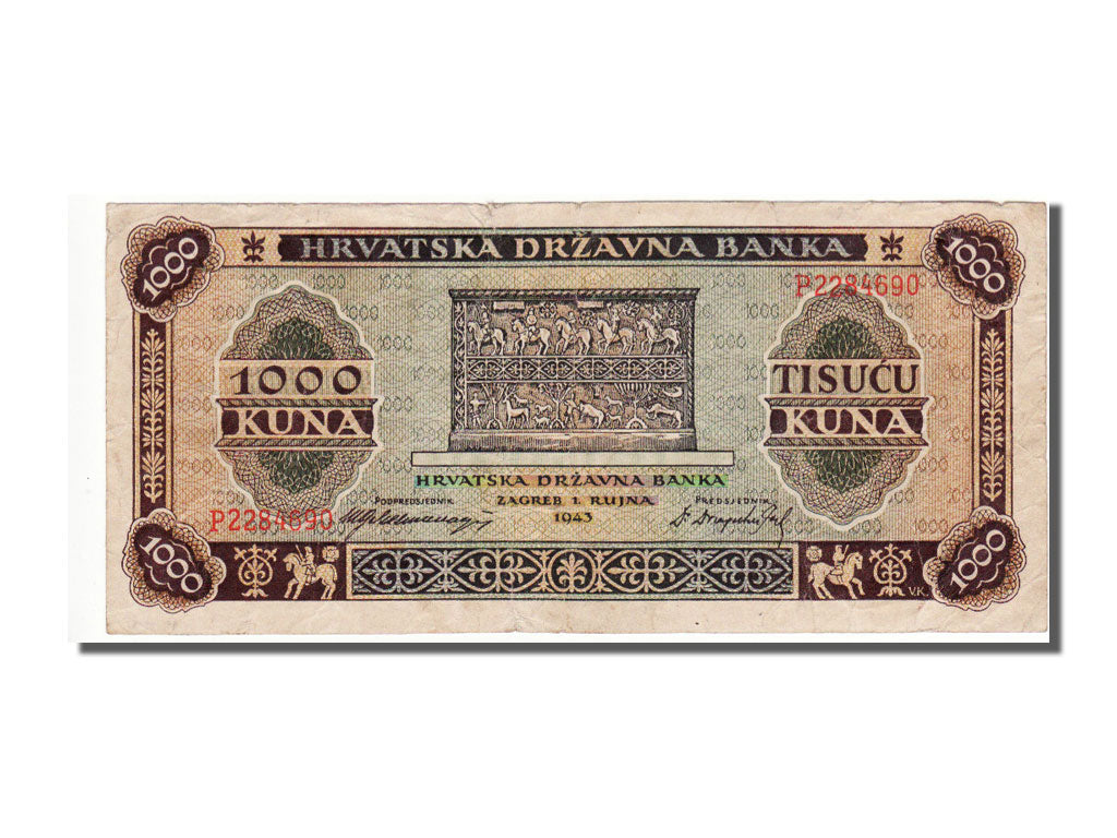 Croazia, 1000 Kuna, 1943, BB+