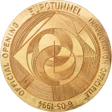 France, Médaille, Inauguration Officielle de l'Eurotunnel, 1994, SPL+, Bronze