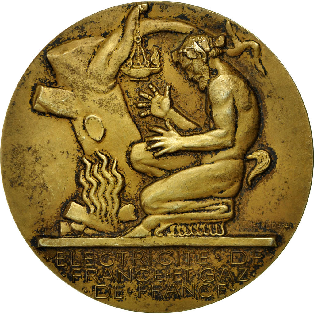 Frankreich, Medaille, Électricité de France et gaz de France, Dropsy, VZ