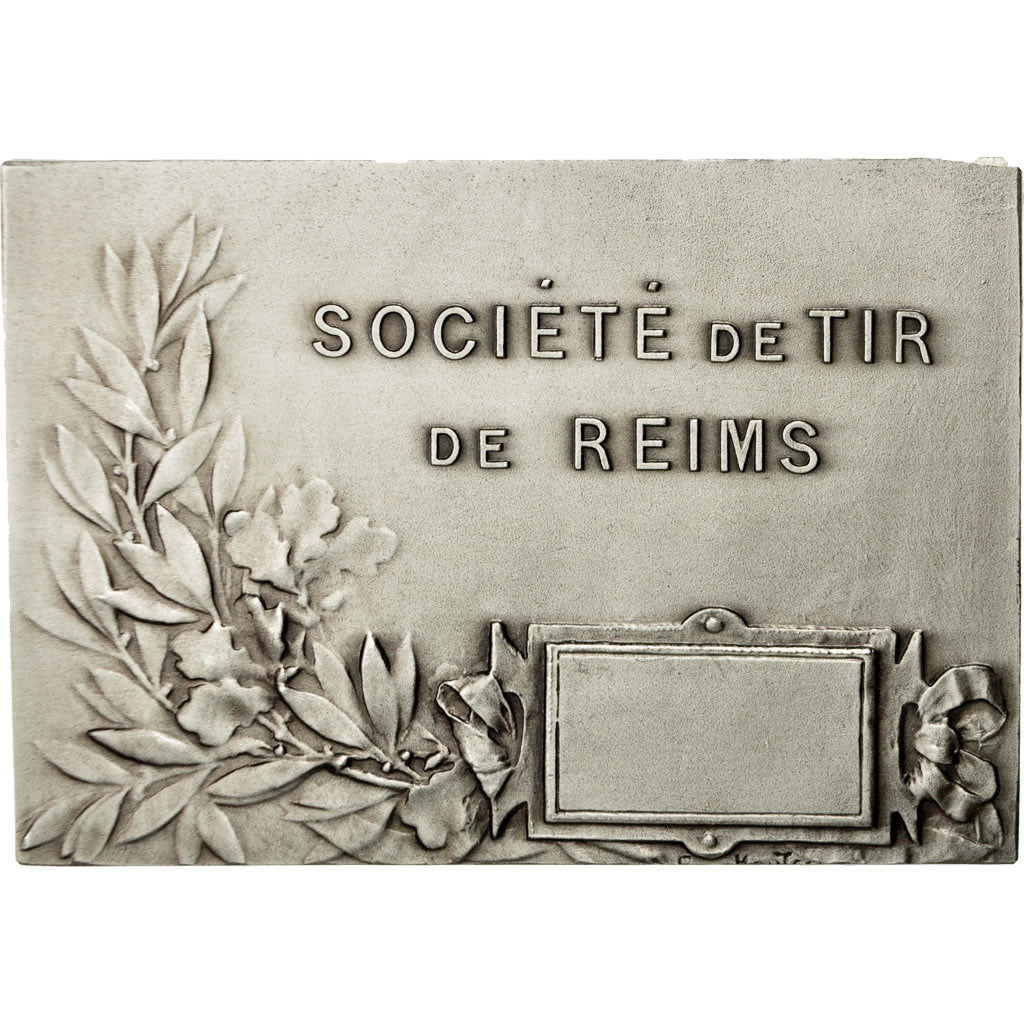 Frankreich, Medaille, Société de Tir de Reims, VZ+, Silvered bronze