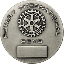 France, Medal, Rotary International, Sens, Delsart, MS(60-62), Silvered bronze