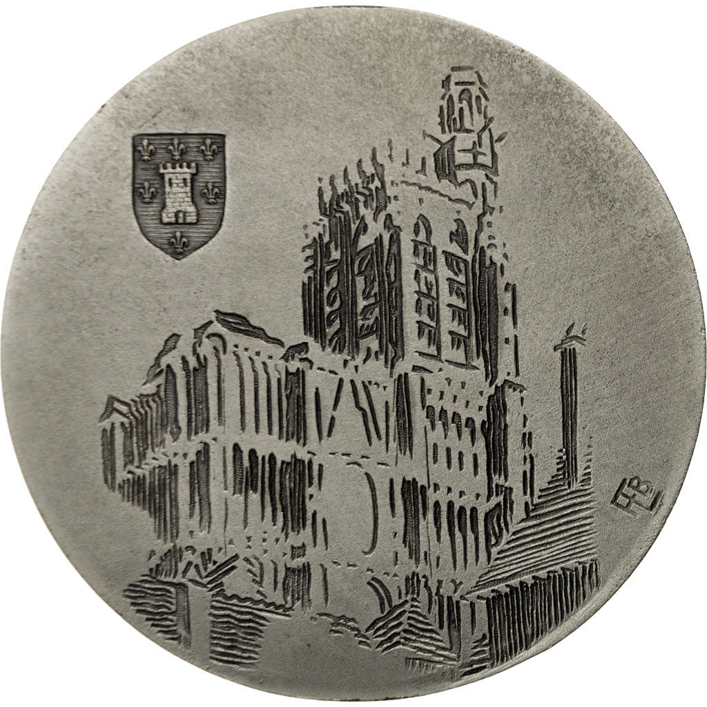 France, Medal, Rotary International, Sens, Delsart, MS(60-62), Silvered bronze