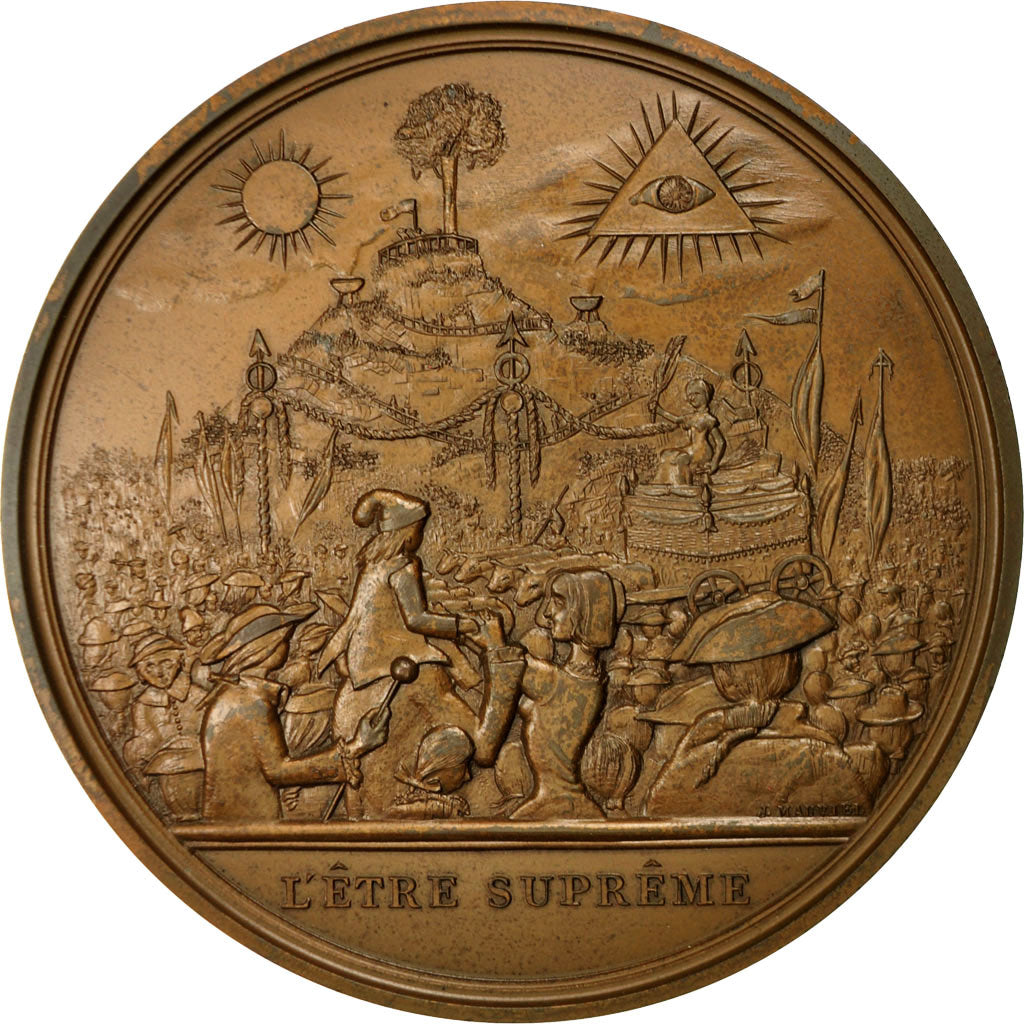Frankrijk, Medaille, Révolution Française, L'Etre Suprême, 1987, Mauviel