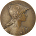 França, Medal, Marianne Casquée, Patria, Rivet, AU(50-53), Bronze