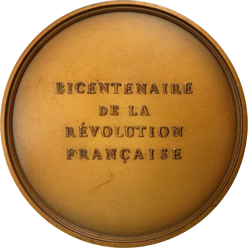 Francia, medalla, Révolution Française, Siège de la Bastille, 1988, Andrieu