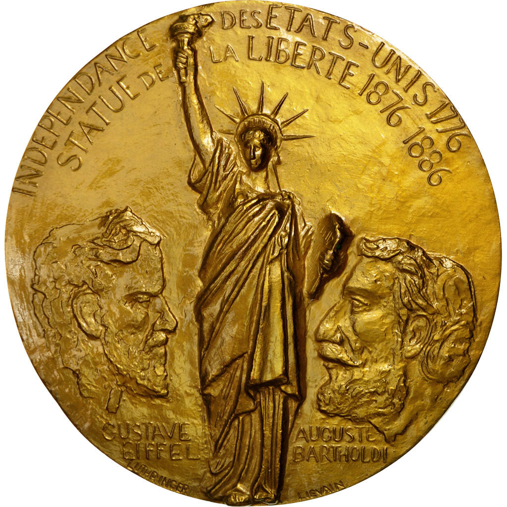 France, Medal, Statue de la Liberté, Gustave Eiffel, Bartholdi, 1986