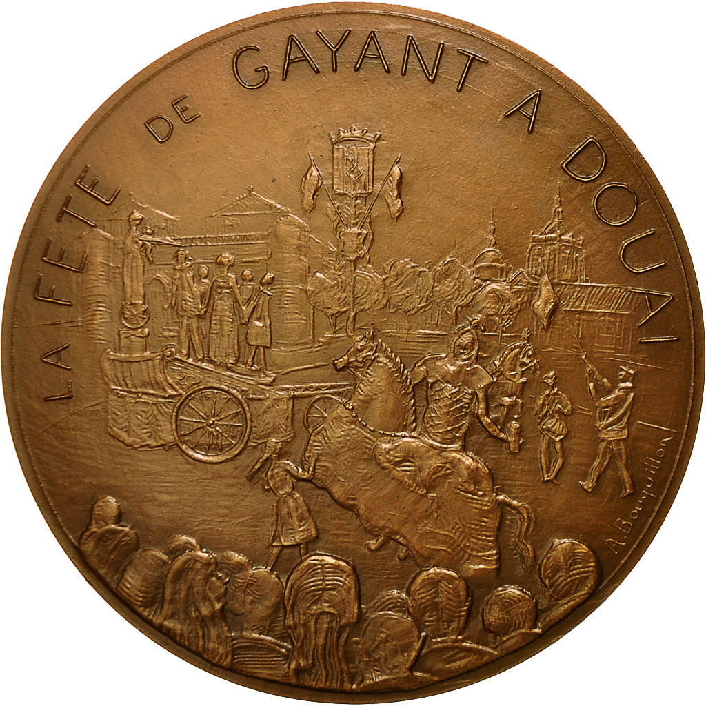Frankrijk, Medaille, La Fête de Gayant Expo à Douai, 1980, Bouquillon, PR+