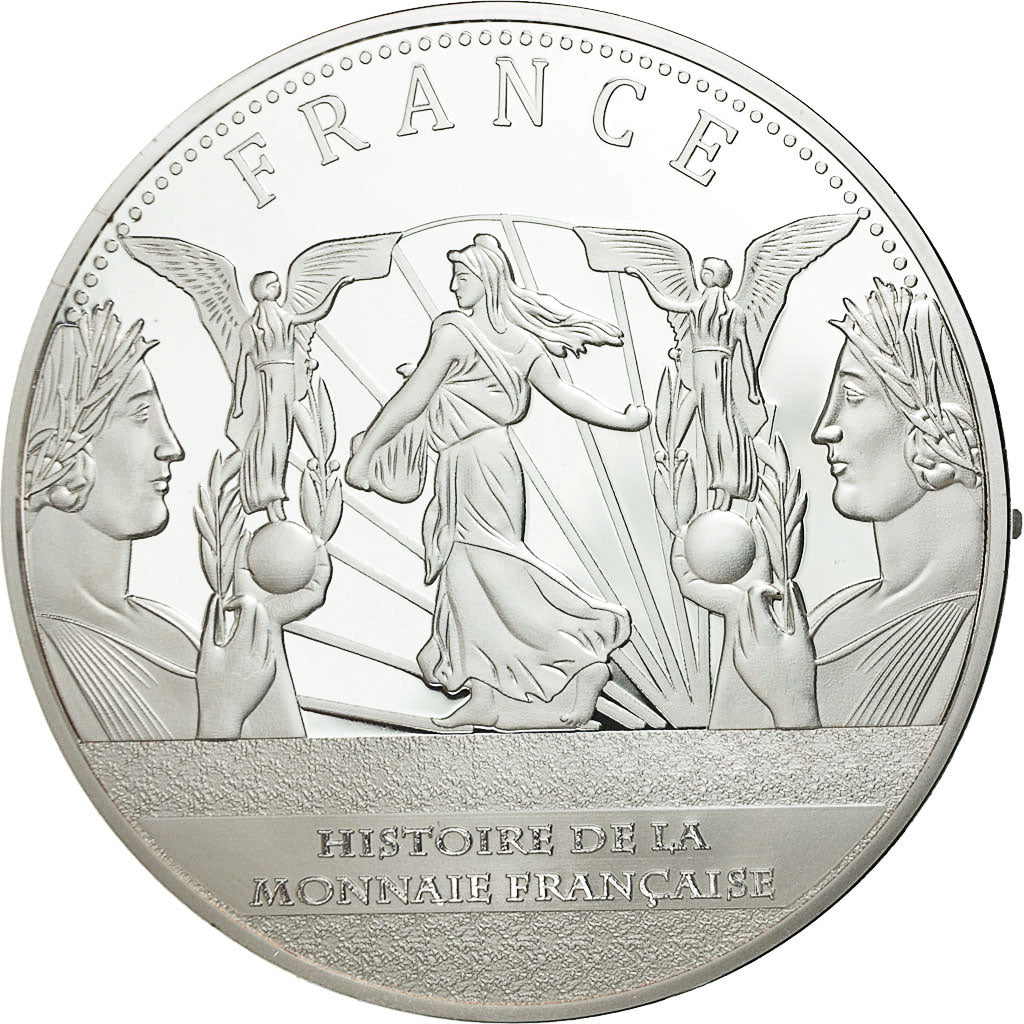 France, Medal, Histoire de la Monnaie Française, 1 Franc 1943, 2013, MS(65-70)