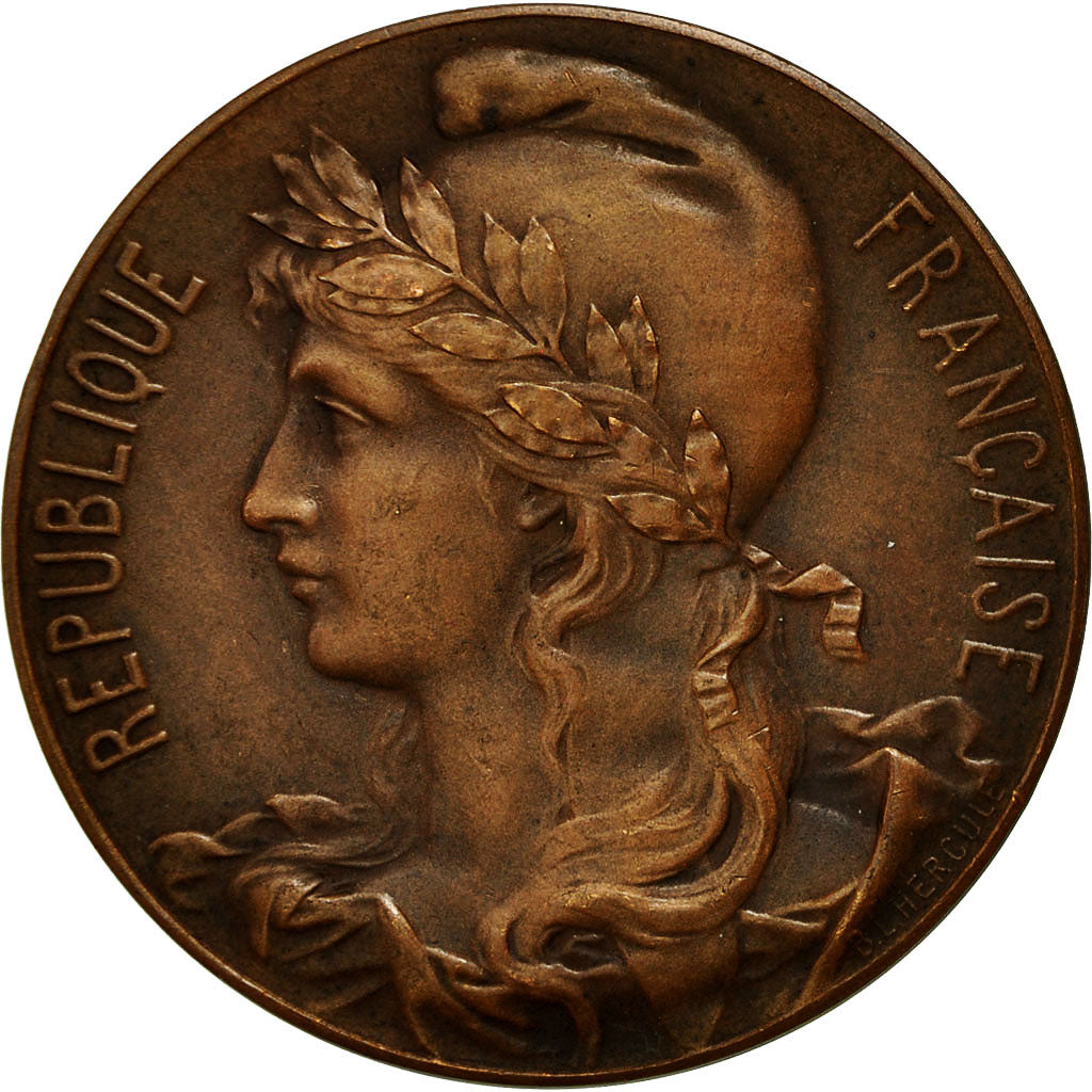 Frankrijk, Medaille, Cour d'Assises, Jury du Nord, 1910, Hercule, ZF+, Bronze