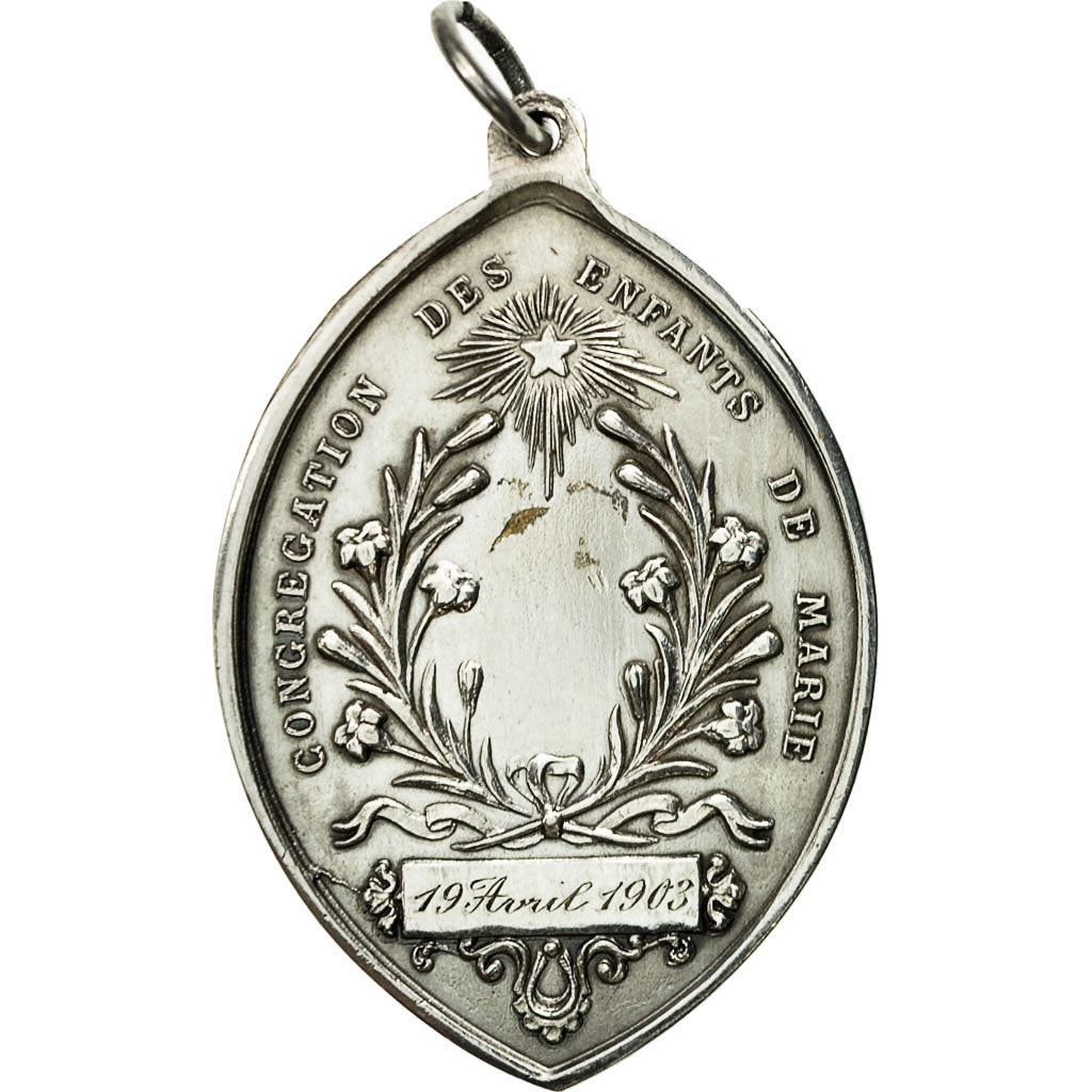 France, Medal, Religion, Congrégation des Enfants de Marie, 1903, MS(60-62)