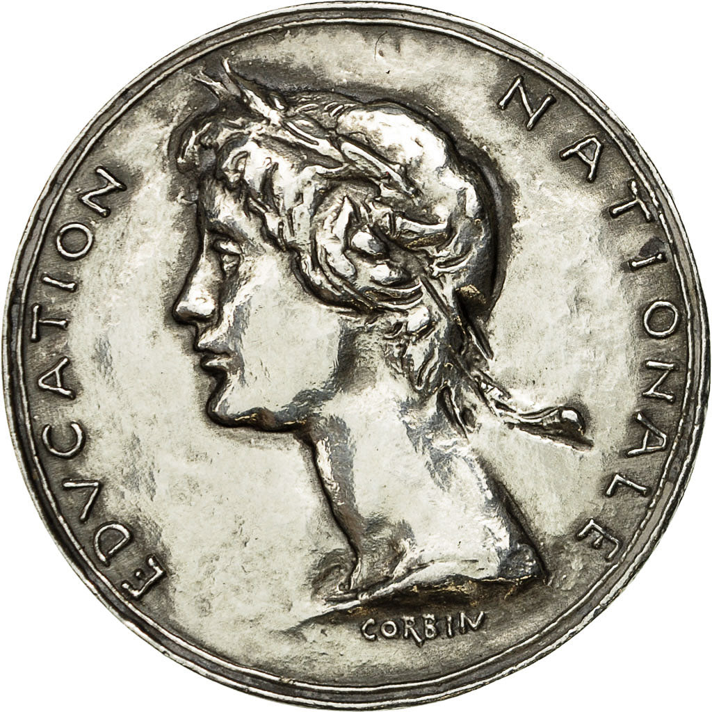 France, Médaille, Troisième République, Education Nationale, 1953, Corbin