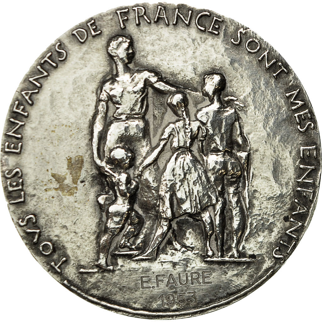 France, Médaille, Troisième République, Education Nationale, 1953, Corbin
