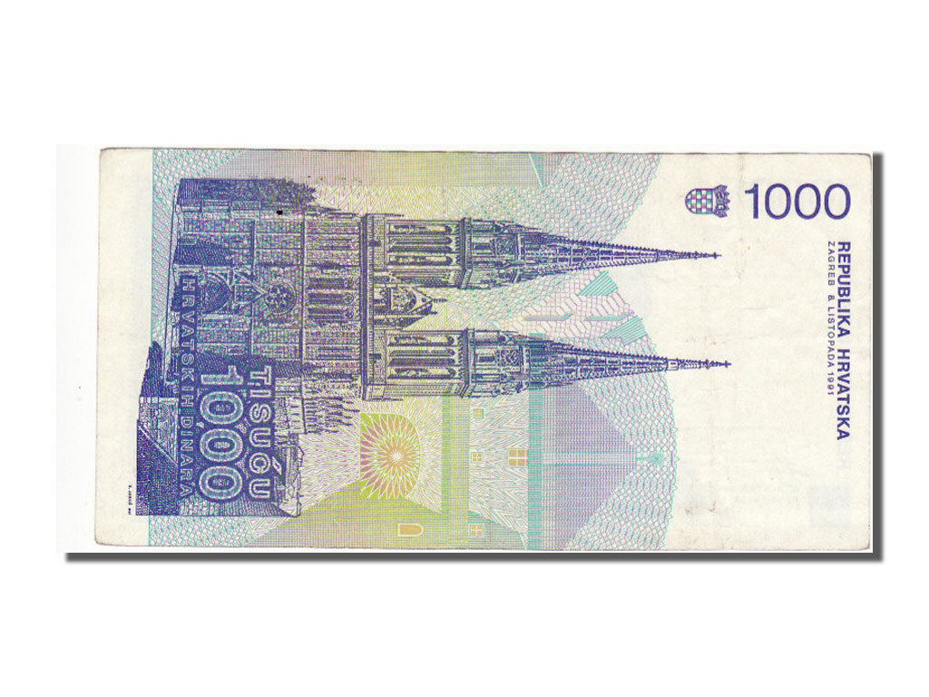 Croatia, 1000 Dinara, 1991, UNC(63), A 0081875