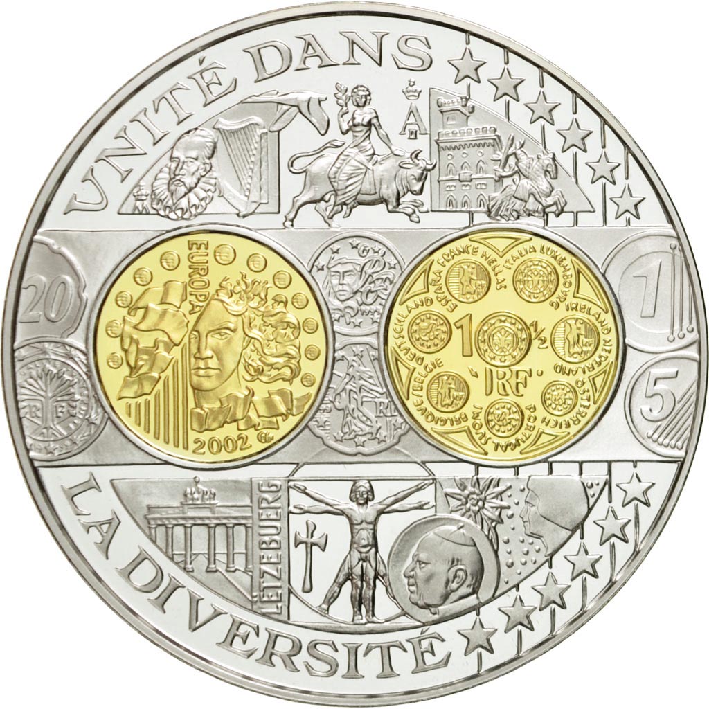 France, Medal, Histoire Monétaire, Unité dans la Diversité, MS(65-70), Silver