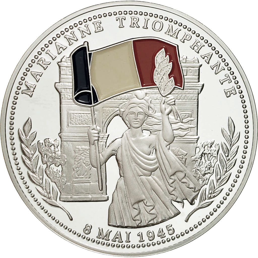 France, Medal, Marianne Triomphante, MS(65-70), Silver