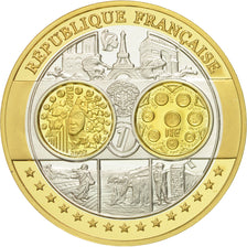 France, Médaille, L'Europe, République Française, 2002, FDC, Argent