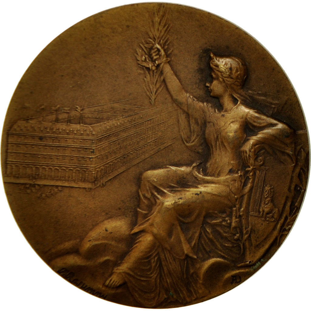 France, Médaille, Art Nouveau, Palais Royal, Rasumny, TTB, Bronze