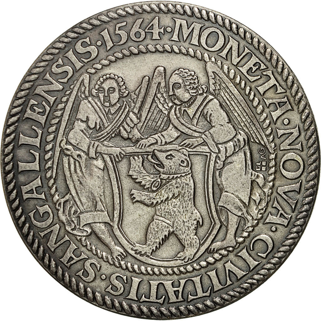 Switzerland, Medal, Reproduction Thaler, 1968, MS(64), Silver