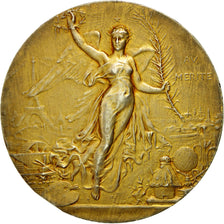 France, Medal, Art Nouveau, Au Mérite, 1909, AU(50-53), Vermeil