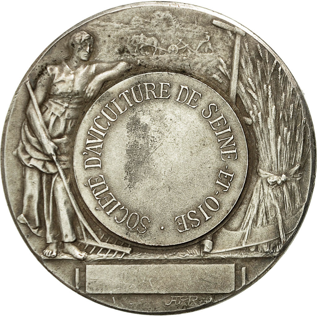 France, Medal, Société d'Aviculture de Seine et Oise, Rivet, AU(50-53)
