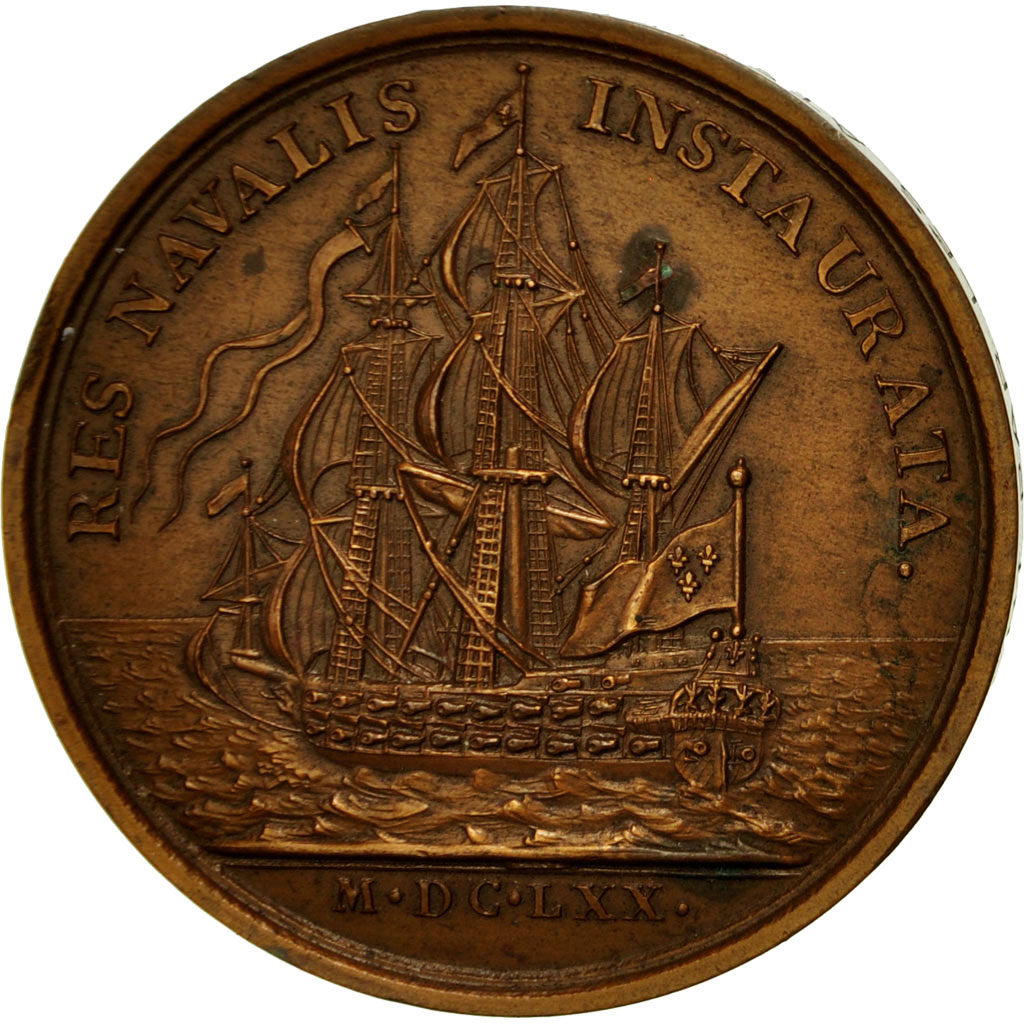 Francia, medaglia, Louis XIV, Galères Royales, Marine Française, Mauger, SPL-