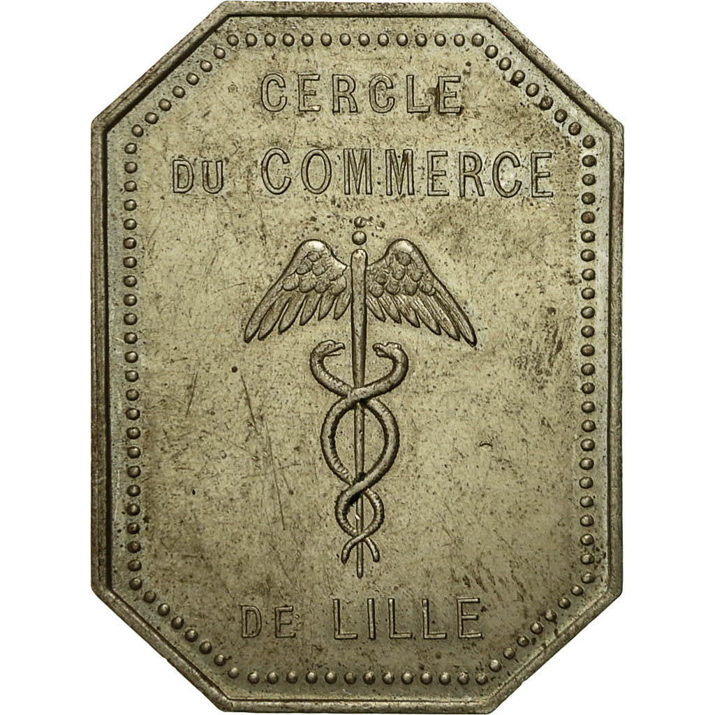 Francia, Token, Cercle du Commerce de Lille, 1906, BB+, Ottone ricoperto in rame