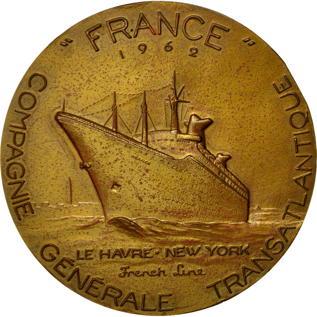Frankreich, Medaille, Compagnie Générale Transatlantique, France, 1973