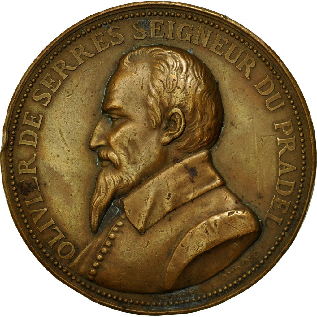 France, Médaille, Comice Agricole de Reims, Olivier de Serres, 1901, Oudiné