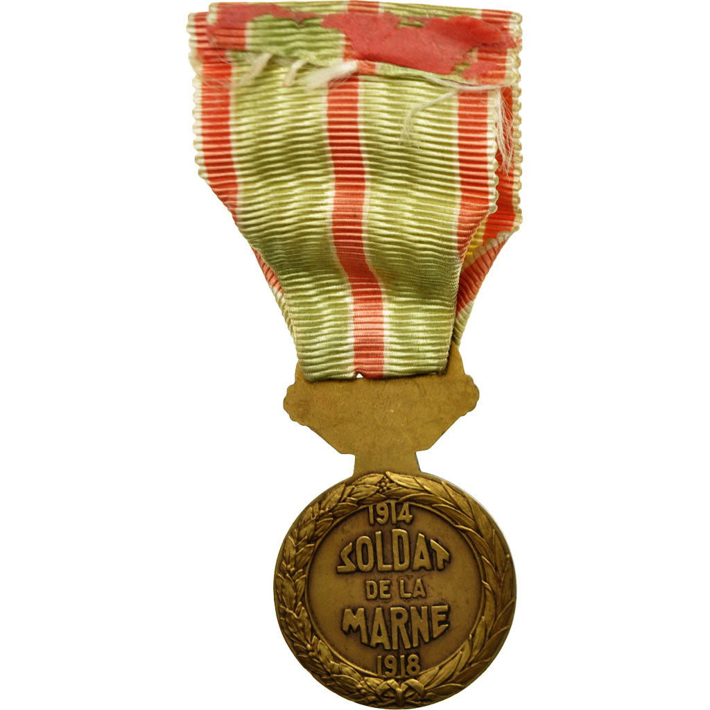 France, Soldat de la Marne, Medal, 1914-1918, Excellent Quality, Bronze, 32