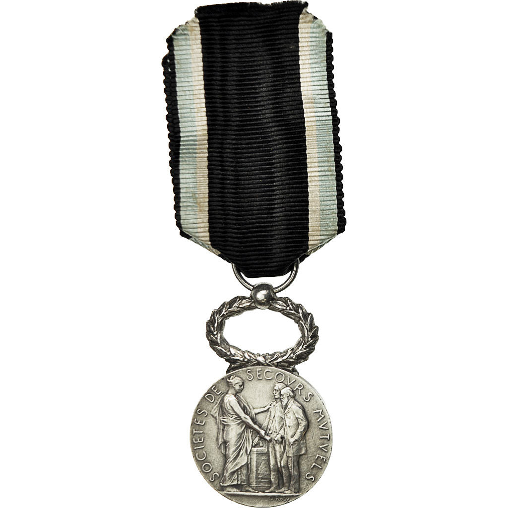 France, Sociétés de Secours Mutuels, Medal, 1900, Excellent Quality, Roty